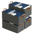 Foldable Wardrobe Storage Boxes (4 Pcs) – Strong Fabric Organizers for Clothes, Jeans & Sweaters