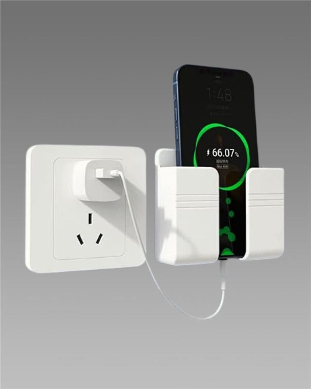 Wall Mounted Mobile Holder with Adhesive (Charging Shelf)