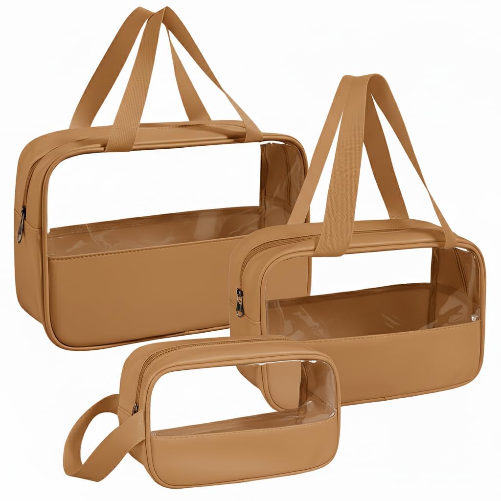 Clear Travel Wash Bags (3 Pcs Set)