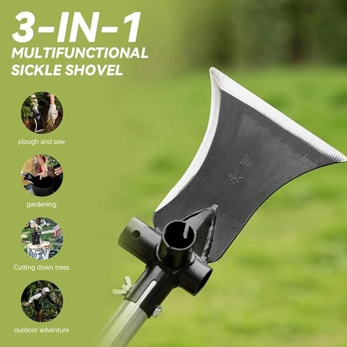 3-in-1 Multipurpose Garden Flat Shovel | Digging, Cutting & Soil Leveling Tool