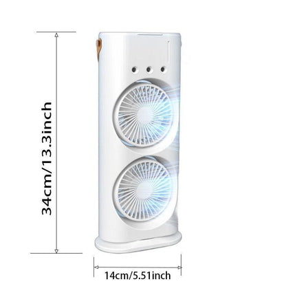 Dual Mist Cooling Fan – Instant Spray Cooler ❄️