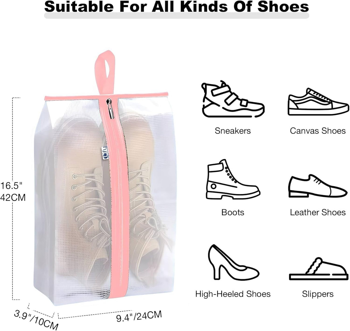 Transparent Shoe Storage Bags (6 Pcs Set)