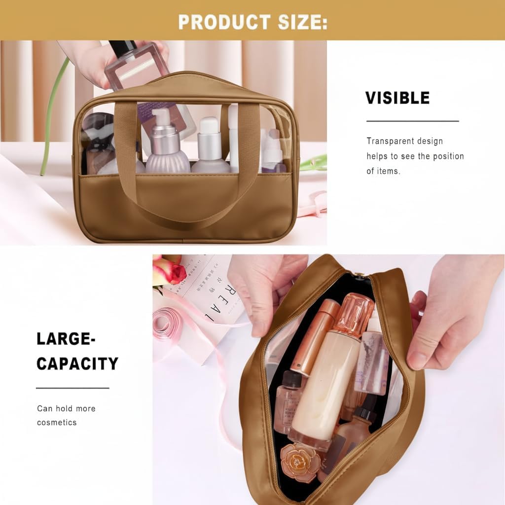 Clear Travel Wash Bags (3 Pcs Set)
