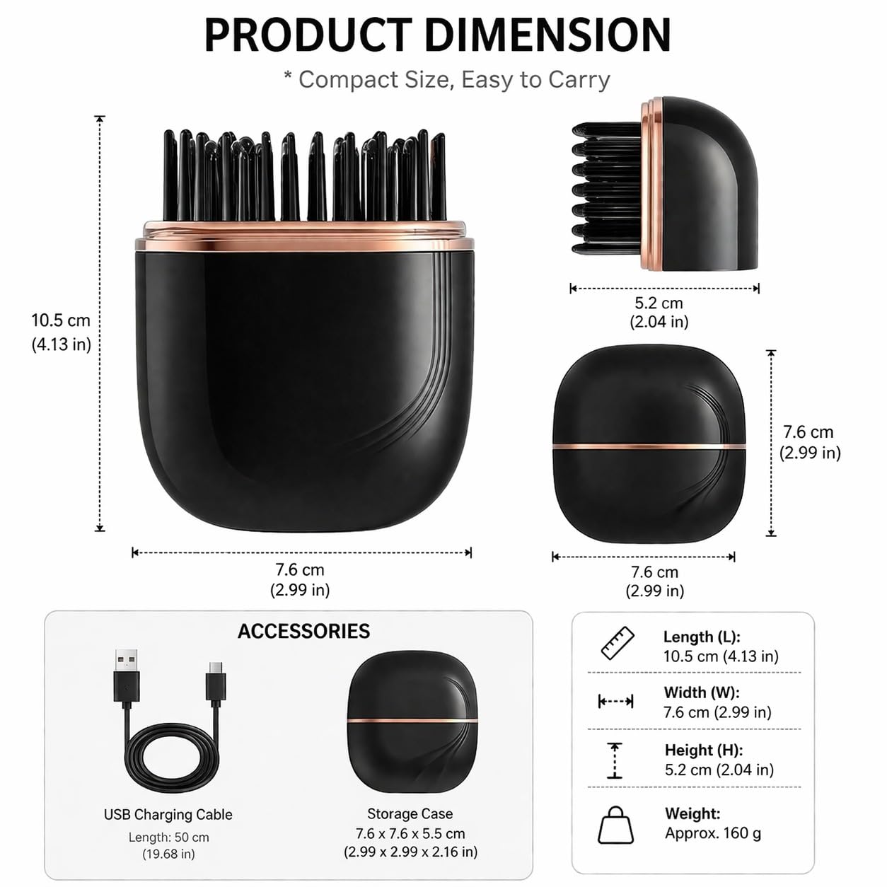 Grabary™ Mini Wireless Hair Straightening Comb