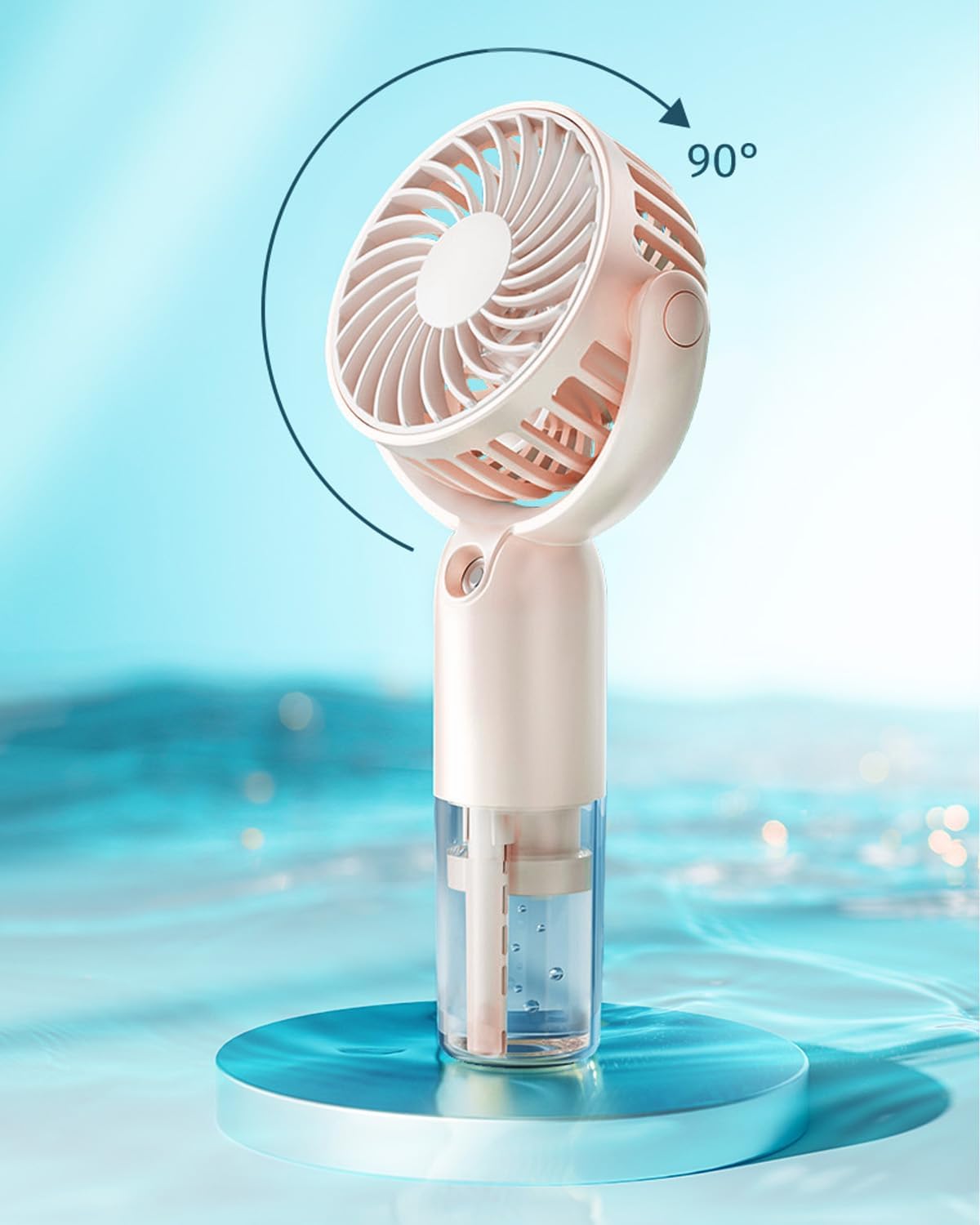 CoolMist Pro Portable Handheld Fan with Mist Spray & 3 Speed Airflow
