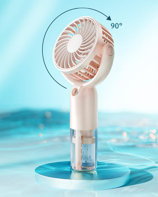 CoolMist Pro Portable Handheld Fan with Mist Spray & 3 Speed Airflow
