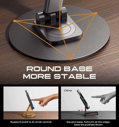 360° Adjustable Mobile Phone Stand (Foldable & Height Adjustable)