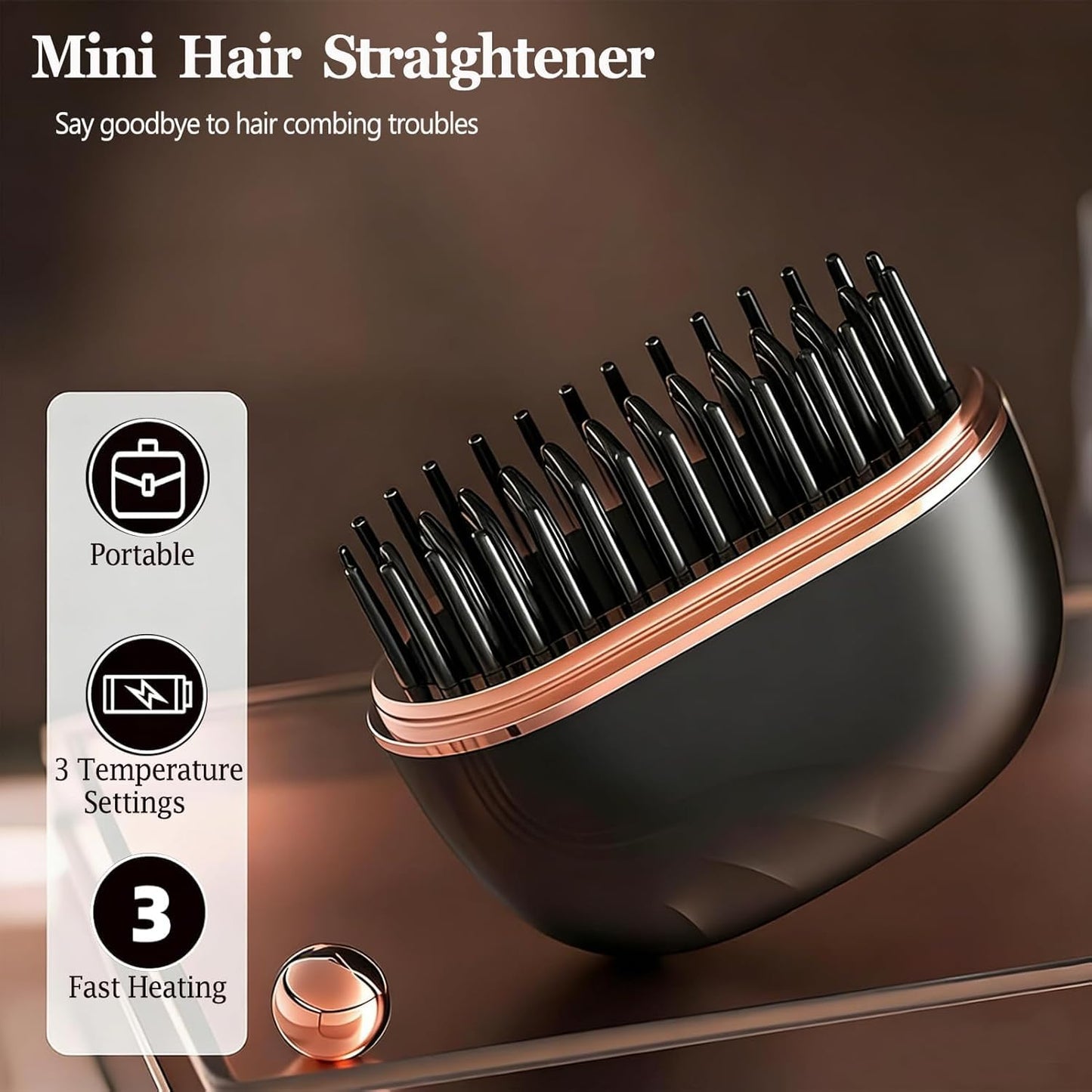 Grabary™ Mini Wireless Hair Straightening Comb