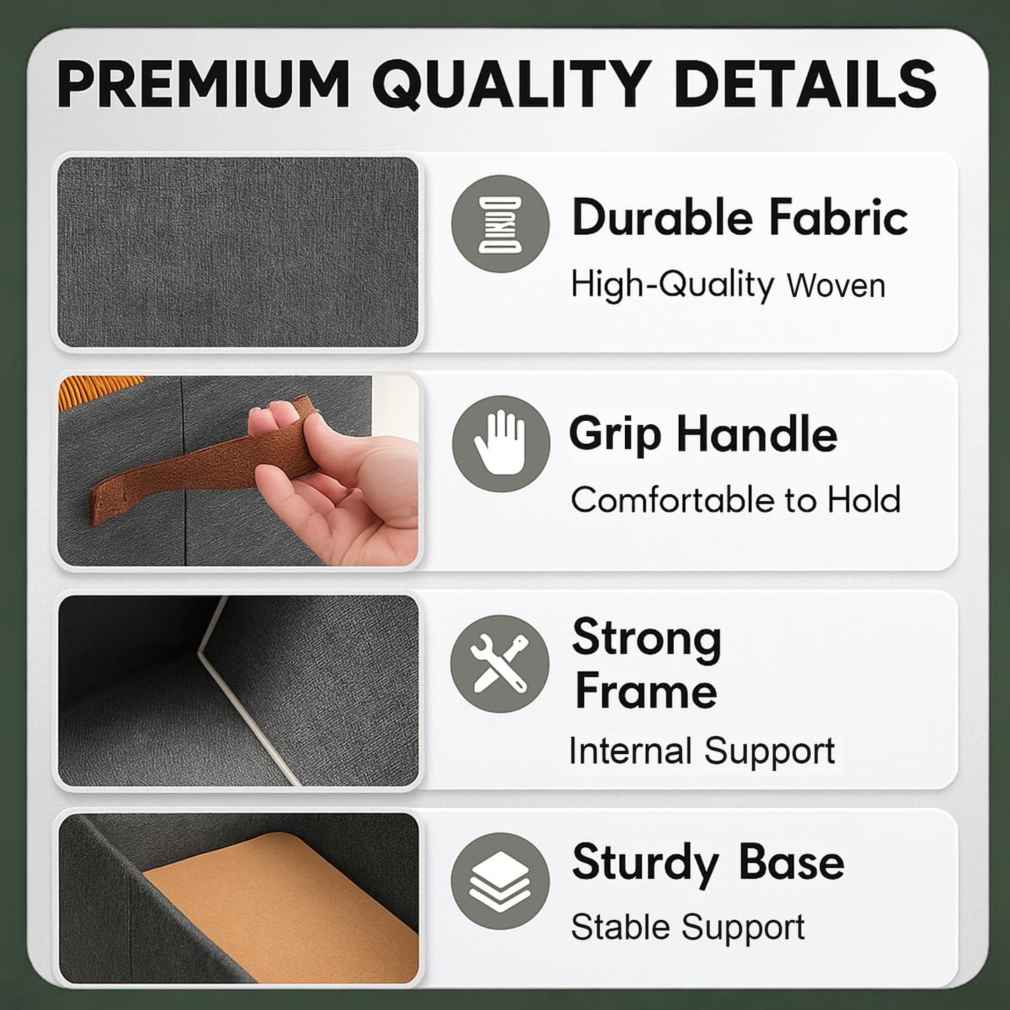 Foldable Wardrobe Storage Boxes (4 Pcs) – Strong Fabric Organizers for Clothes, Jeans & Sweaters