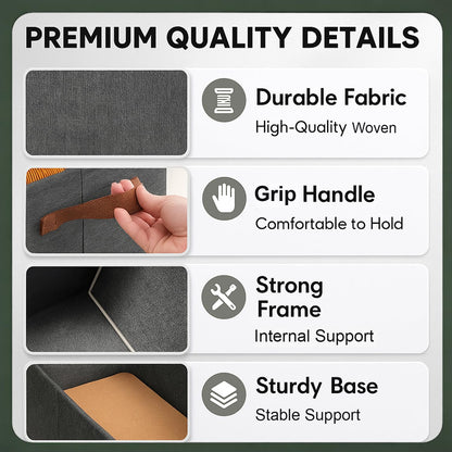 Foldable Wardrobe Storage Boxes (4 Pcs) – Strong Fabric Organizers for Clothes, Jeans & Sweaters