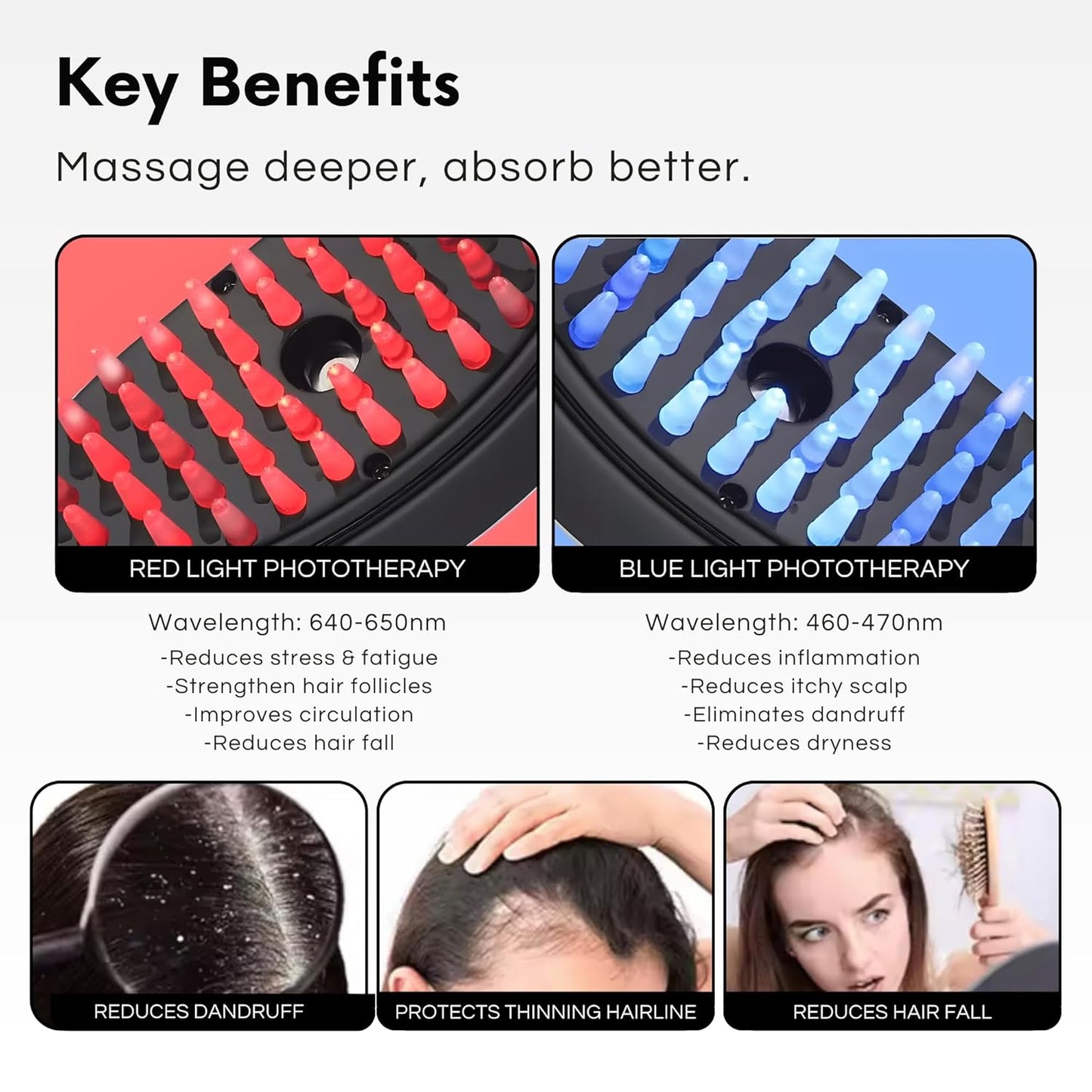 ScalpGlow Pro – LED Hair Growth & Scalp Massager Brush