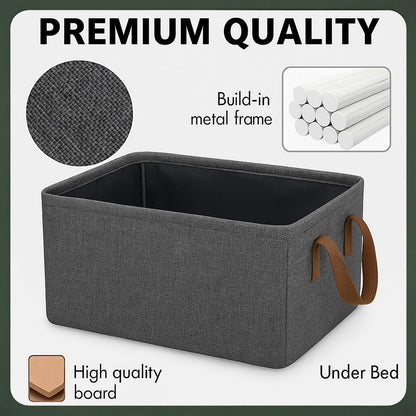 Foldable Wardrobe Storage Boxes (4 Pcs) – Strong Fabric Organizers for Clothes, Jeans & Sweaters