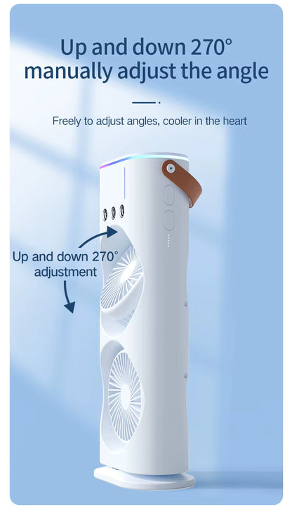Dual Mist Cooling Fan – Instant Spray Cooler ❄️
