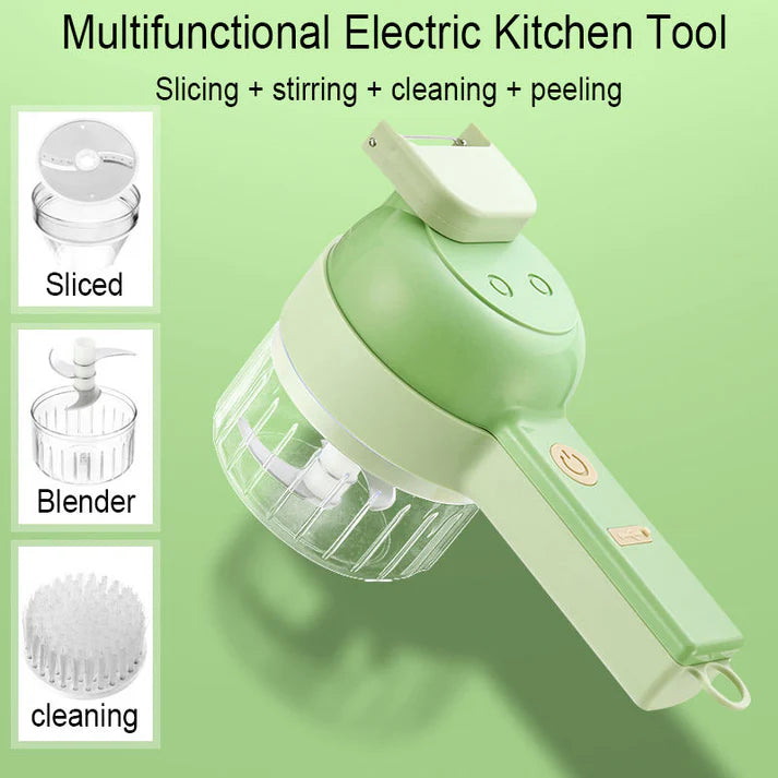 4-in-1 Portable Electric Vegetable Cutter Set