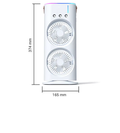 Dual Mist Cooling Fan – Instant Spray Cooler ❄️