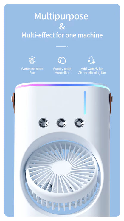 Dual Mist Cooling Fan – Instant Spray Cooler ❄️