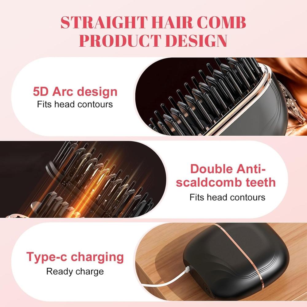 Grabary™ Mini Wireless Hair Straightening Comb
