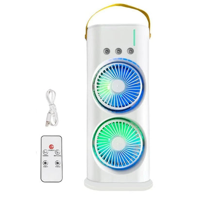 Dual Mist Cooling Fan – Instant Spray Cooler ❄️